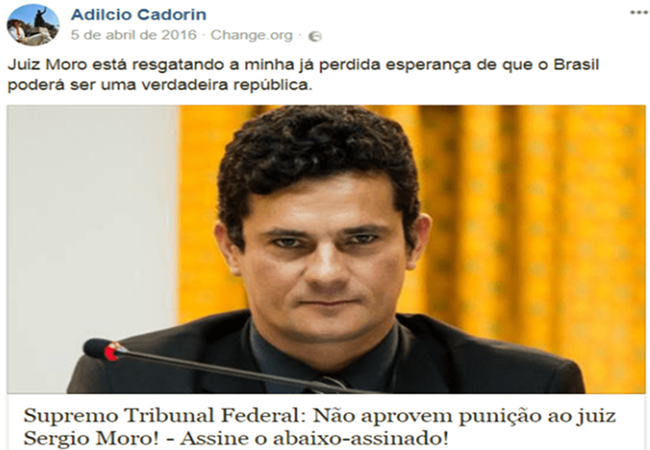 fã de moro líder separatista condenado improbidade corrupção